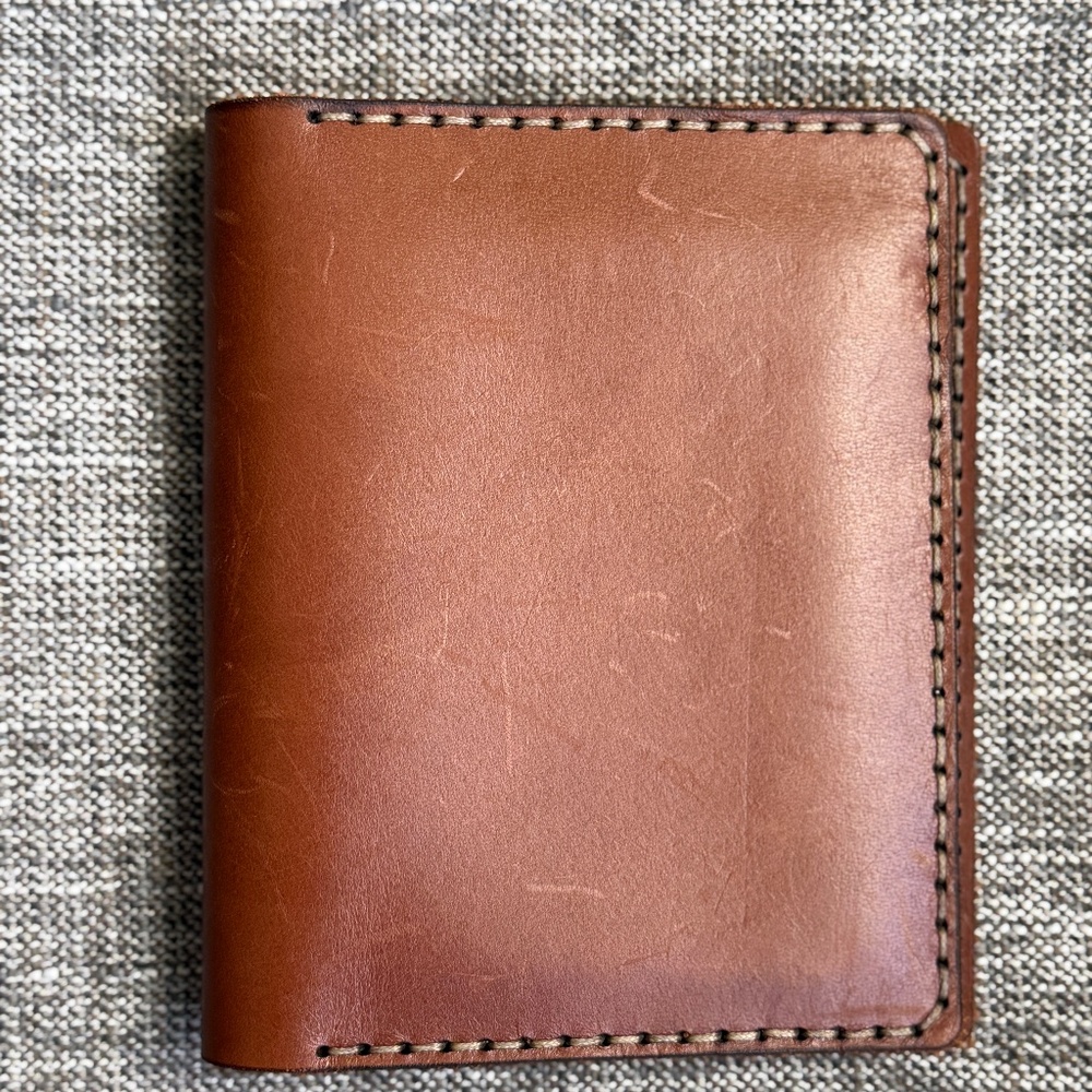 Galen Leather A6 Notebook Cover - Brown, Veg Tan Leather imported from Turkey - Picture 5 of 7
